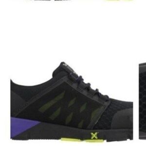 Timberland Women's Black Sneakers with Purple and Lime Accents